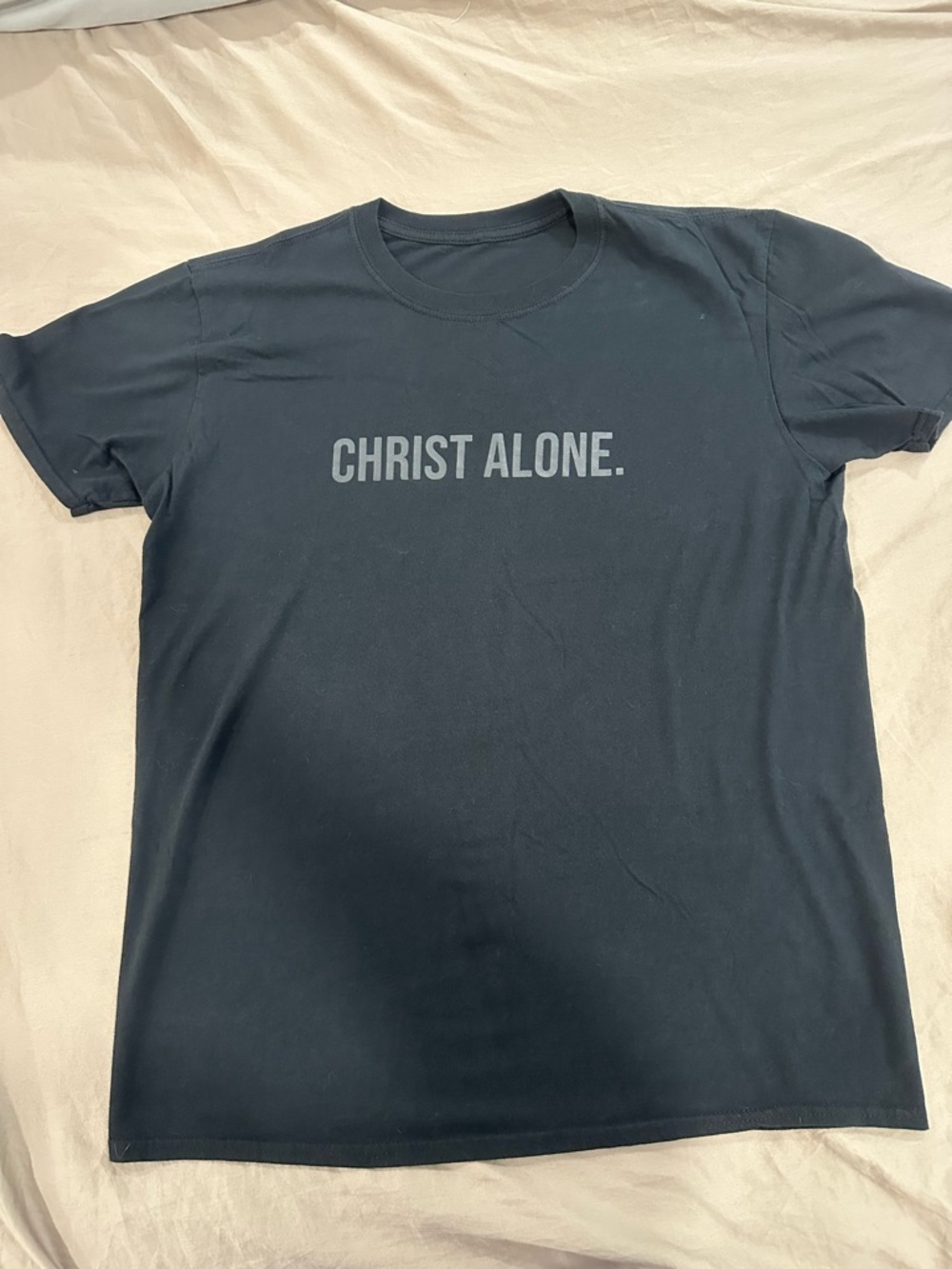 Men's Black 'Christ Alone.' Graphic Tee - Short Sleeve Crewneck